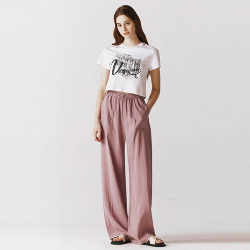 [지오다노] 414540 여성 풀밴딩 스트레이트 팬츠 05414540