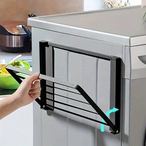 마코제이 다용도 초강력 자석 빨래 건조대, 블랙