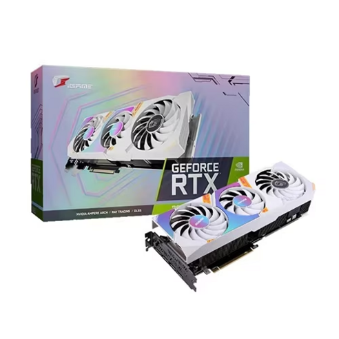 COLORFUL 아이게임 울트라 iGame RTX 3060 Ti Ultra OC D6 8GB White 3팬 화이트 풀박스 24년 6월까지as남음