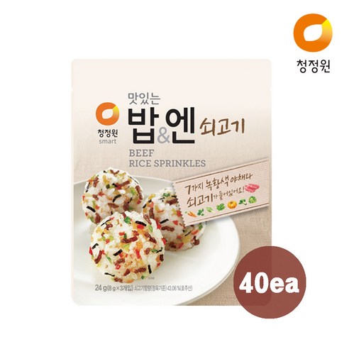 청정원 맛있는 밥&엔 쇠고기, 24g, 40개