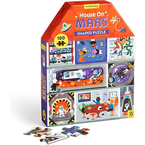 House on Mars 100 Piece House-Shaped Puzzle, House on Mars 100 Piece Hous.., Galison(저),Galison.., Galison