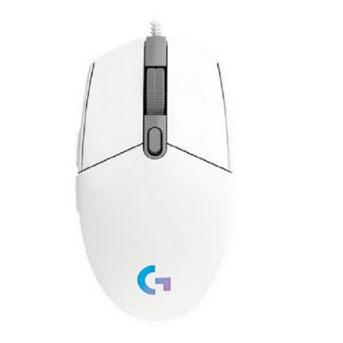 로지텍 G102 2세대 LIGHTSYNC 게이밍 유선 마우스 MU0054, 화이트