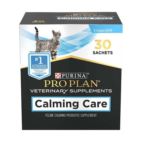 퓨리나 카밍케어 30포 고양이 스트레스 불안증 진정케어 유산균 / Purina Veterinary Diets Calming cats, 30회분, 스트레스완화/안정/집중력관리, 1개