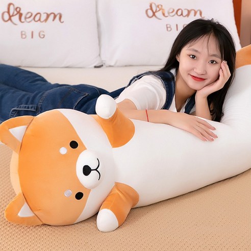 편안함과 귀여움을 담은 안고자는 대형 모찌 인형 베개