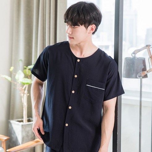 SS 도시 인견 반팔 잠옷세트 남성용