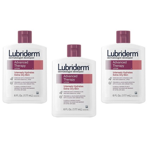 루브리덤 어드밴스드 테라피 로션 디플리 하이드레이트 극건성 피부, 177ml, 3개