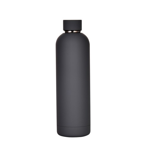 ZZJJC 2단 304 스테인리스 텀블러 물병 750ML 대용량 아웃도어 스포츠 스크럽 물컵, 다크그레이