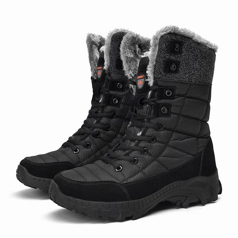 [SW] 겨울 남성 하이킹 부츠 스노우 부츠 플러스 벨벳 따뜻한 야외 캐주얼 짧은 부츠 저항 남성 면화 신발 발목 부츠