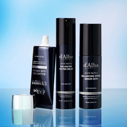 달바 화이트 트러플 퍼스트 스프레이 세럼, 100ml, 2개 달바맨즈 10 50% / 달바 맨즈 풀패키지 3종 세트 세럼 스킨 80ml+워터 크림 50ml+밸런싱 선크림 50ml, 맨즈 3종 세트 스킨+크림+선크림