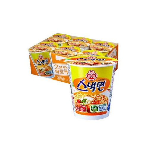 오뚜기 스낵면 컵 62g 6개입, 6팩 토마토컵라면