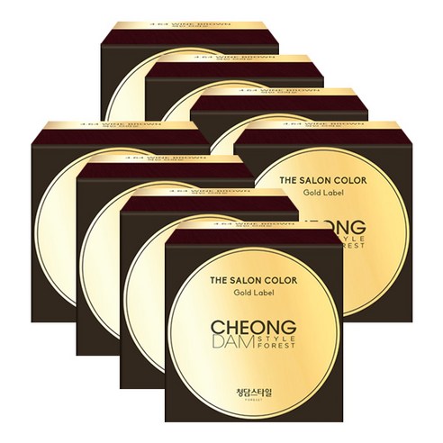 soonsoo 더 살롱 컬러 골드라벨 염모제, 와인브라운, 8개