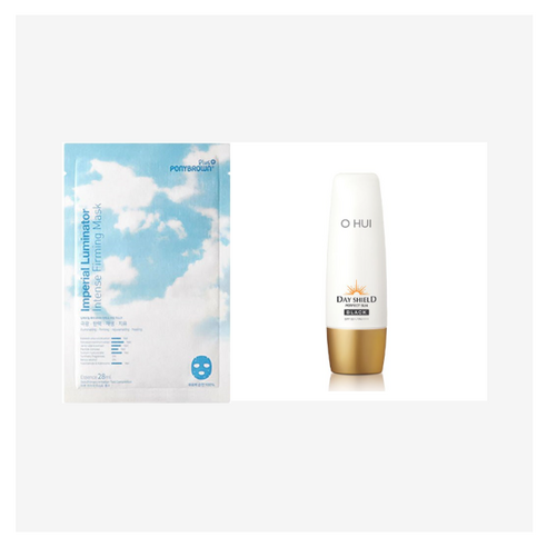 ponybrown+ 루미네이터 마스크 구매시 오휘 데이쉴드 퍼펙트 선 블랙/ 증정, 1개, 50ml