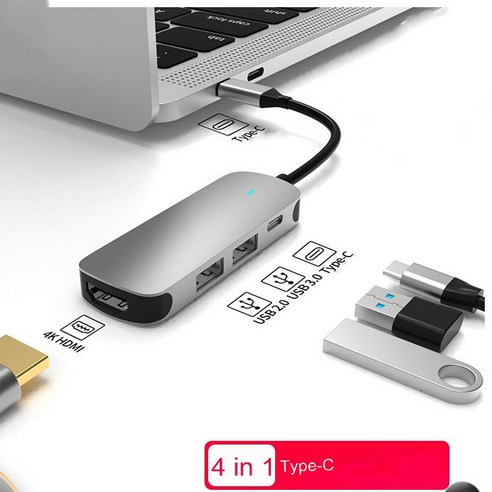 티아오 4포트/5포트/6포트/10포트 선택가능 USB C타입 멀티허브, {"옵션":"4포트"}