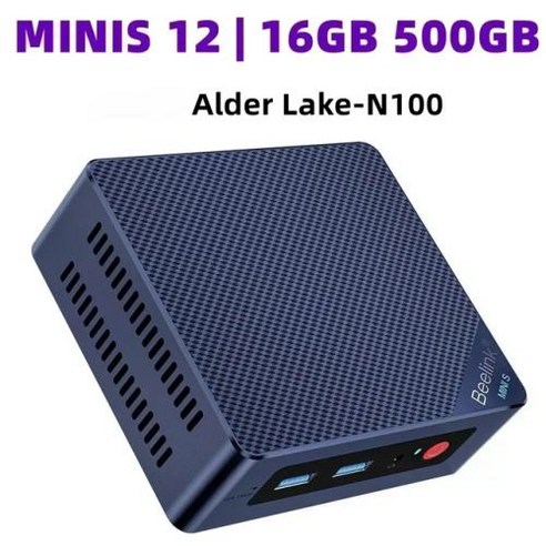 Beelink 미니 S 11 세대 미니 PC 윈도우 11 DDR4 SSD 4K HD 1000M 데스크탑 게이밍 컴퓨터 VS MINIS 12 Alder Lake-N95/N1, N100 16GB 500GB, EU, CHINA, N100 16GB 500GB