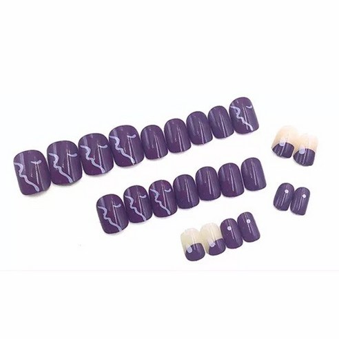 스타존 셀프 컬렉션 인조손톱 인스턴트 네일팁 24P, Y093 A타입(숏), 2세트