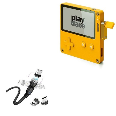 BoxWave Panic Playdate와 호환되는 케이블 - MagnetoSnap AllCharge 케이블 자석 충전 케이블 USB 타입 C 마이크로 USB - 제트 블랙