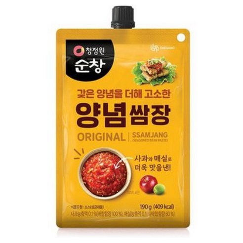 청정원 순창 양념쌈장 4p, 190g, 8개