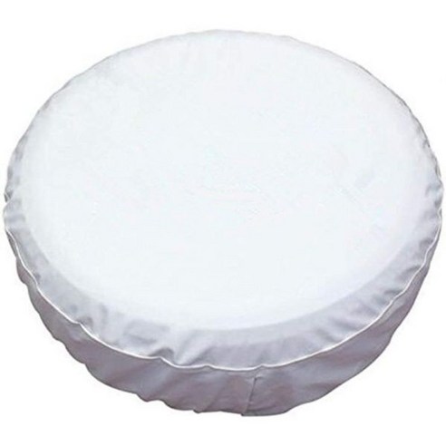 화이트 스페어 타이어 커버 휠 PVC 가죽 방수 방진 범용 핏 15인치, 16인치, 지프 트레일러 RV SUV 및 캠퍼용 1개