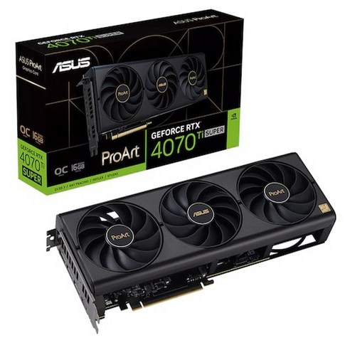 에이수스 ASUS ProArt 지포스 RTX 4070 Ti SUPER O16G OC D6X 16GB, PROART-RTX4070TIS-O16G