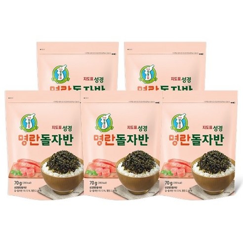 [성경김본사] 지도표성경김 명란돌자반 70gx5봉