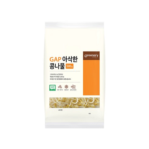 맑은물에 그리너리 GAP 아삭한 콩나물 500g, 1개