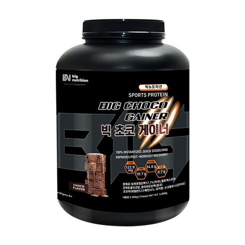 [빅뉴트리션] 빅초코게이너 프로틴 3.8kg 단백질+탄수화물, 1개, 빅뉴트리션빅초코게이너