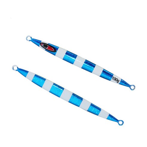 남유 철판 미끼 바다낚시 야광로 아선 미끼 100g 150g 200g 300g 400g, 블루 야광 스트라이프, 150 그램