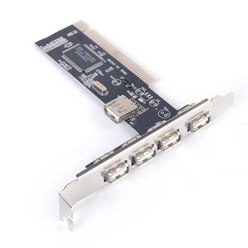 USB 2.0 4 포트 480Mbps Vista Windows 용 허브 PCI 컨트롤러 카드 어댑터 PCI 카드를 통한 PCI 카드 XP 2000 98 SE, 하나, 검정
