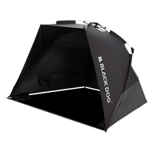 BLACKDOG 아웃도어 파빌리온 선쉐이드 원터치 자동 캠핑 텐트 250x160x149, 블랙, 1-2인용