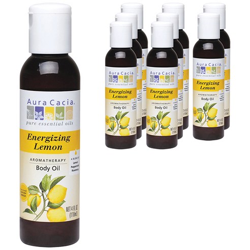 아우라카시아 아로마테라피 바디 오일, 118ml, 9개, Energizing Lemon