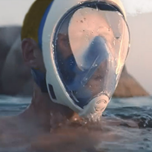 문디 풀페이스 스노쿨링마스크 스노클 물안경 MUN-7230, 그린