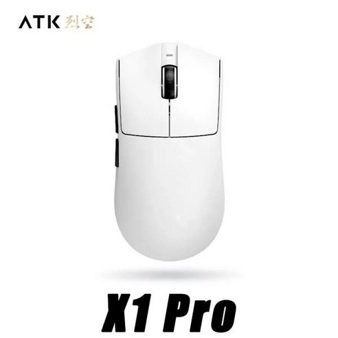 ATK 블레이징 스카이 X1 마우스 3 가지 모드 8K 무선 게이밍 저지연 경량 FPS 인체공학 커스텀 PC 액세서, 03 X1 Pro White, 한개옵션1