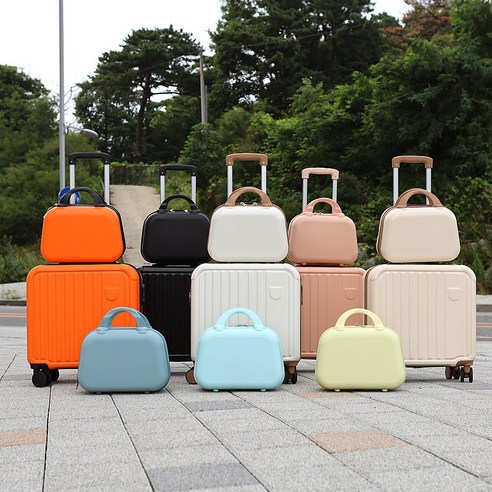 핑크빛 설렘을 담은 18/14인치 기내용 캐리어 세트로 완벽한 여행을 시작하세요!