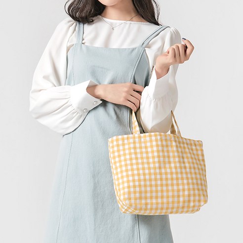 데일리퍼블릭 남녀공용 방수 미니 힙색 가방 슬링백 미니백 12 애드에딧 모던체크 미니 토트백