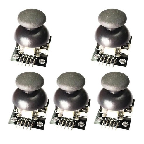 5x 5V 듀얼 XY 조이스틱 모듈 PS2 로커 5핀 게임 컨트롤러, 5 조각, 설명, 블랙