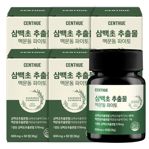 센트휴 삼백초 추출물 맥문동 파이토, 6개, 60정