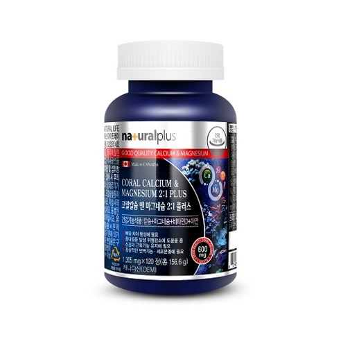 내츄럴플러스 코랄칼슘 앤 마그네슘 플러스 1350mg, 120정, 6개