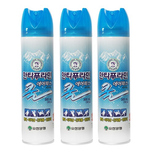 유한양행 안티푸라민 쿨 에어파스 300ml, 1개입, 6개