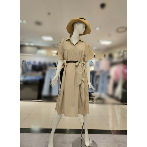 올리브데올리브 러플 소매 벨티드 원피스YW3Mo339(184502 )