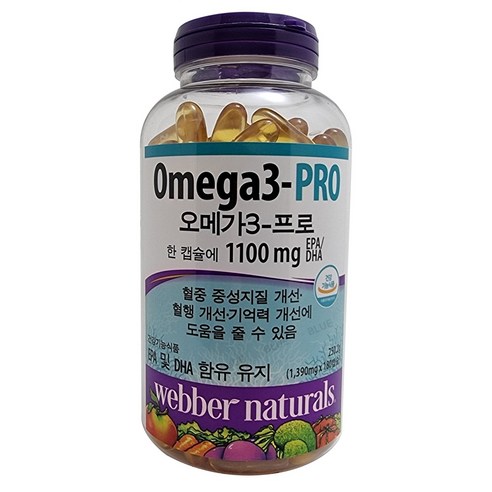 웨버내츄럴 오메가3-프로 1390mgX180캡슐, 180개, 1390mg, 1개