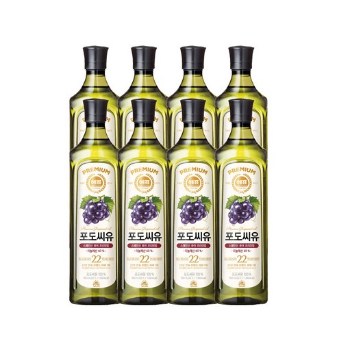 해표 포도씨유, 900ml, 8개