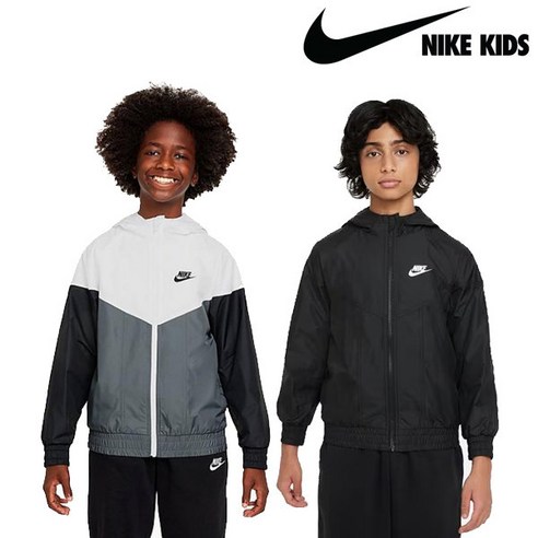 [매장정품] 나이키 NIKE 키즈 바람막이 윈드러너 자켓 8-15세 A243JK316P FZ5516-100