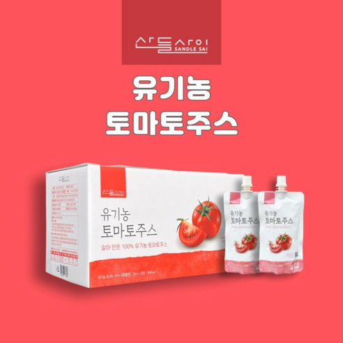 갈아만든 산들사이 국내산 100% 유기농 토마토주스 120ml x 30개입, 30개 토마토 주스 효능