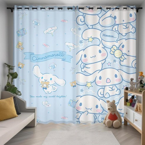 꿀잠 보장! 시나모롤 암막 커튼으로 완성하는 포근한 아이방 인테리어 키즈암막커튼