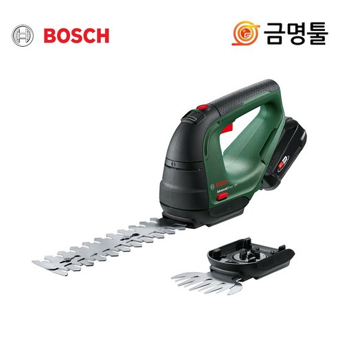 보쉬 AdvancedShear 18V 충전전정가위 18V 2.0AH 1팩 날2종포함 잔디깍기 전정기 홈앤가든, 1개