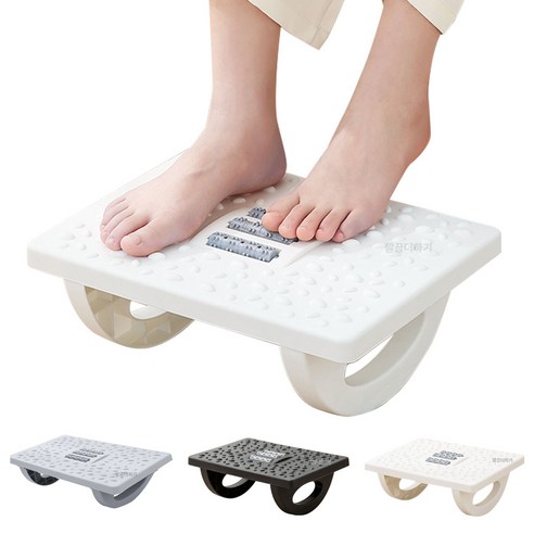 깔끔더하기 사무실 컴퓨터 책상 발받침대 지압 책상발판, 그레이