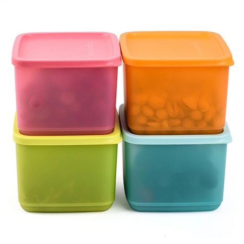 타파웨어 Tupperware 냉장고정리용기 1000ml 1L 주방 저장 상자 4 종 세트, 냉동 4종세트, 1세트