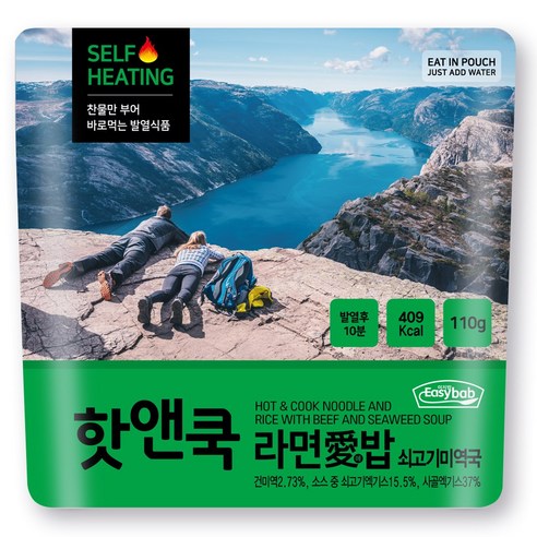 이지밥 핫앤쿡 라면애밥 쇠고기미역국, 110g, 6개