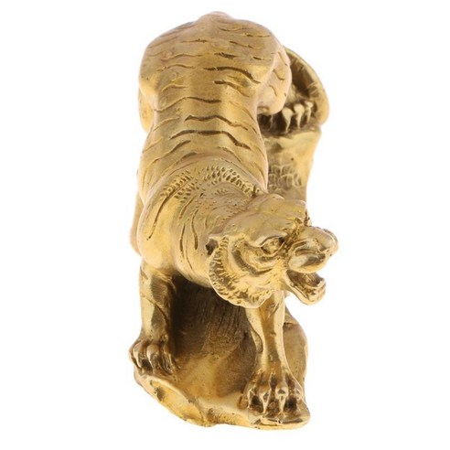 중국어 조디악 동물 인형 동상 순수 황동 12 Shengxiao 조각 새해 선물, 호랑이, 구리