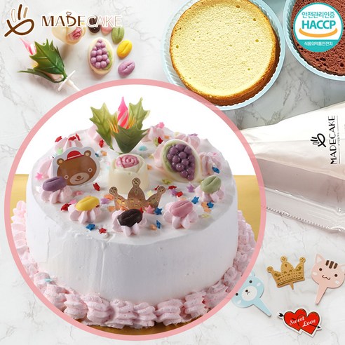 DIY (1호) 케이크 만들기 세트 (여름 아이스박스 추가필수!-내용참조) 키트 생일